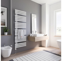 Chauffe-serviettes électrique SCHULTE Breda résistance chauffante à gauche 60 x 169 cm 900 W avec résistance chauffante 3 réglable blanc