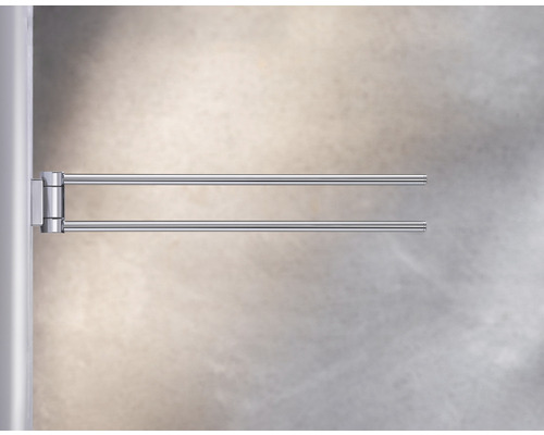 Porte-serviettes à deux bras pour montage mural