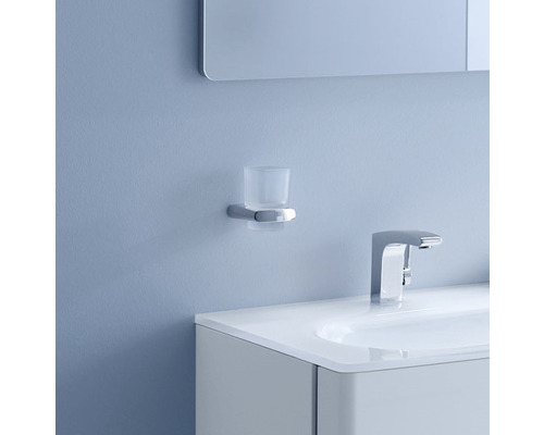 Porte-gobelet mural en métal avec verre