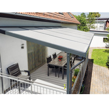 Terrassenüberdachung gutta Premium Acryl Klima blue 611 x 406 cm anthrazit