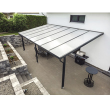 Terrassenüberdachung gutta Premium Acryl Klima blue 712 x 406 cm anthrazit