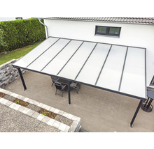 Terrassenüberdachung gutta Premium Acryl Klima blue 712 x 406 cm anthrazit