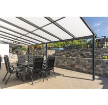 Terrassenüberdachung gutta Premium Acryl Klima blue 712 x 406 cm anthrazit