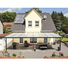 Terrassenüberdachung gutta Premium Acryl Klima blue 812,5 x 406 cm anthrazit