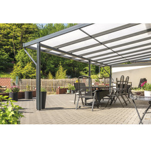 Terrassenüberdachung gutta Premium Acryl Klima blue 812,5 x 406 cm anthrazit