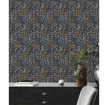 Vliestapete 38847-4 Attractive 2 Blumenranke schwarz-gelb