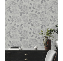 Papier peint à motif floral sur un mur