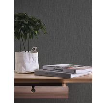 Papier peint intissé 39026-7 Attractive 2 structure tissu noir brillant