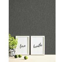 Papier peint intissé 39026-7 Attractive 2 structure tissu noir brillant