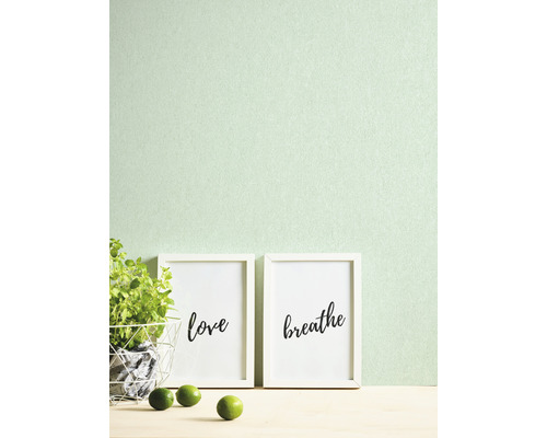 Dekorative Szene mit gerahmten Kunstdrucken, Topfpflanze und Limetten