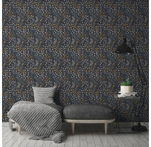 Vliestapete 38847-4 Attractive 2 Blumenranke schwarz-gelb