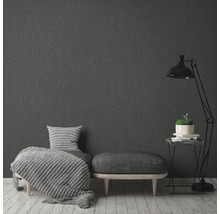 Papier peint intissé 39026-7 Attractive 2 structure tissu noir brillant