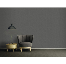 Papier peint intissé 39026-7 Attractive 2 structure tissu noir brillant