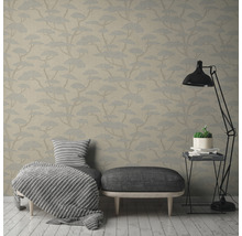 Papier peint intissé 38741-1 Nara arbres bonsaï beige bleu