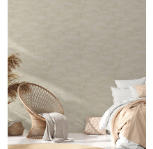 Papier peint intissé 38741-4 Nara arbres bonsaï beige gris blanc