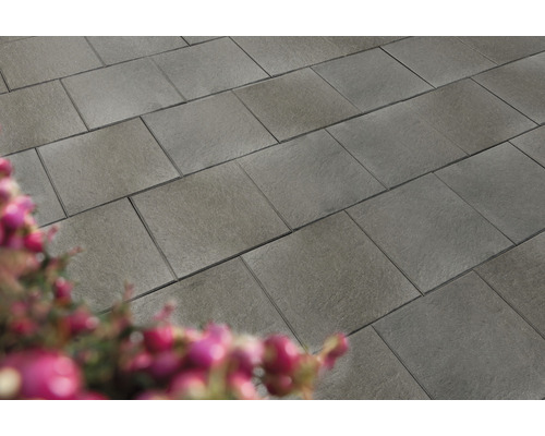Dalle de terrasse en béton iStone Luxury gris moyen 40 x 40 x 4 cm