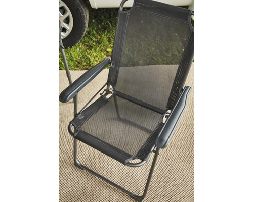 Gartensessel aus Metall und Textil