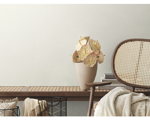 Intérieur décoratif avec banc, chaise et anthuriums dans un vase