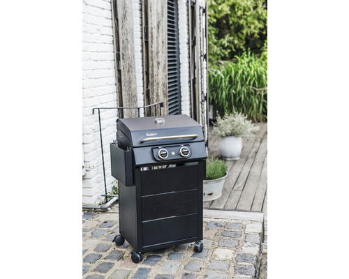 Barbecue à gaz Enders avec deux brûleurs et meuble bas sur roulettes