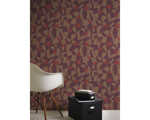 Papier peint photo avec motif abstrait dans le salon