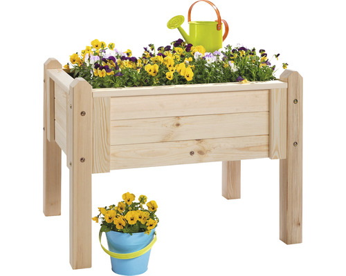 Jardinière surélevée sur pilotis, jardinière surélevée pour enfants Wilk Sophia 70 x 50 x 56 cm naturel