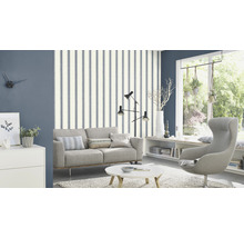 Papier peint intissé 555950 Lirico uni bleu