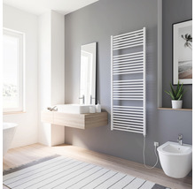 Chauffe-serviettes électrique SCHULTE Turbo résistance chauffante à droite 60 x 153,5 cm 600 W avec fiche à contact de protection blanc
