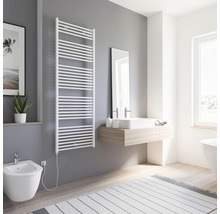 Chauffe-serviettes électrique SCHULTE Turbo résistance chauffante à gauche 60 x 169,5 cm 900 W avec fiche à contact de protection blanc