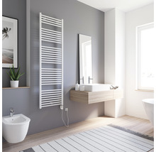 Chauffe-serviettes électrique SCHULTE Turbo résistance chauffante à droite 50 x 169,5 cm 600 W avec résistance chauffante 3 réglable blanc