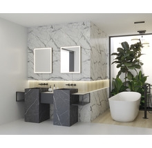 Miroir LED 65 x 80 cm noir