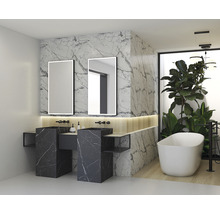 Miroir LED 65 x 100 cm noir