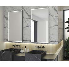Miroir LED 65 x 100 cm noir