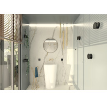 Miroir de salle de bains miroir Cordia ROUND LINE MIRROR Ø 60 cm brun