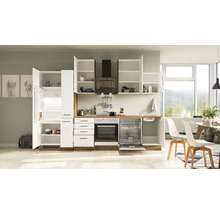 Cuisine complète Flex Well avec appareils Vintea 310 cm magnolia mat démontée variante réversible 00012317
