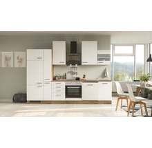 Cuisine complète Flex Well avec appareils Vintea 310 cm magnolia mat démontée variante réversible 00012317
