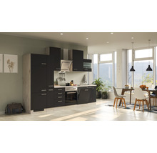 Cuisine complète avec appareils Flex Well Santo 310 cm anthracite mat démonté variante réversible 00012315