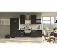 Cuisine complète avec appareils Flex Well Santo 310 cm anthracite mat démonté variante réversible 00012315