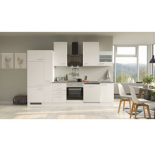 Cuisine complète Flex Well avec appareils Varo 310 cm blanc mat démontée variante réversible 00012314