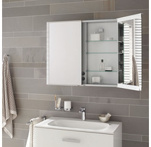 Spiegelschrank KEUCO Royal Match 65 x 15 x 70 cm silber 2-türig LED IP 20 Unterputz