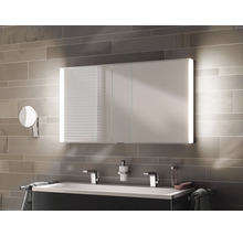 Armoire de toilette KEUCO Royal Match 130 x 15 x 70 cm couleur alu 2 portes LED IP 20