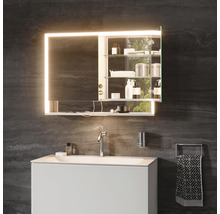 Armoire de toilette KEUCO Royal Lumos 90 x 16,5 x 73,5 cm argent 2 portes led IP 24