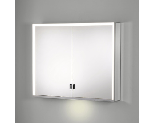 Armoire de toilette avec éclairage et deux portes