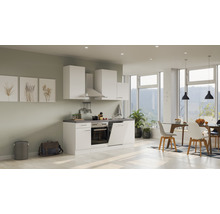 Cuisine complète Flex Well avec appareils Varo 220 cm blanc mat démontée variante réversible 00012013
