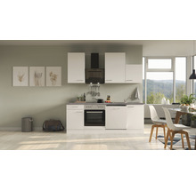 Cuisine complète Flex Well avec appareils Varo 220 cm blanc mat démontée variante réversible 00011041