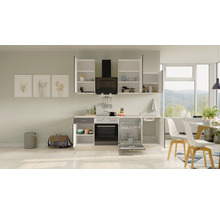 Cuisine complète Flex Well avec appareils Tiago 220 cm gris basalte mat démontée variante réversible 00012342