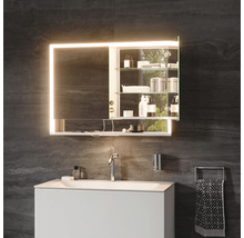 Spiegelschrank KEUCO Royal Lumos 100 x 16,5 x 73,5 cm silber 2-türig LED IP 24 Unterputz 713
