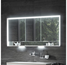 Spiegelschrank KEUCO Royal Lumos 120 x 16,5 x 73,5 cm silber 3-türig LED IP 24 Unterputz 713