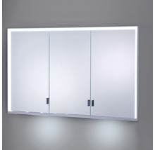 Spiegelschrank KEUCO Royal Lumos 120 x 16,5 x 73,5 cm silber 3-türig LED IP 24 Unterputz 723