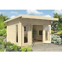 Gartenhaus Outdoor Life Barbados 3 Platin inkl. Fußboden 459 x 419 cm natur