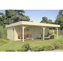 Holz Gartenhaus mit Terrasse im Garten